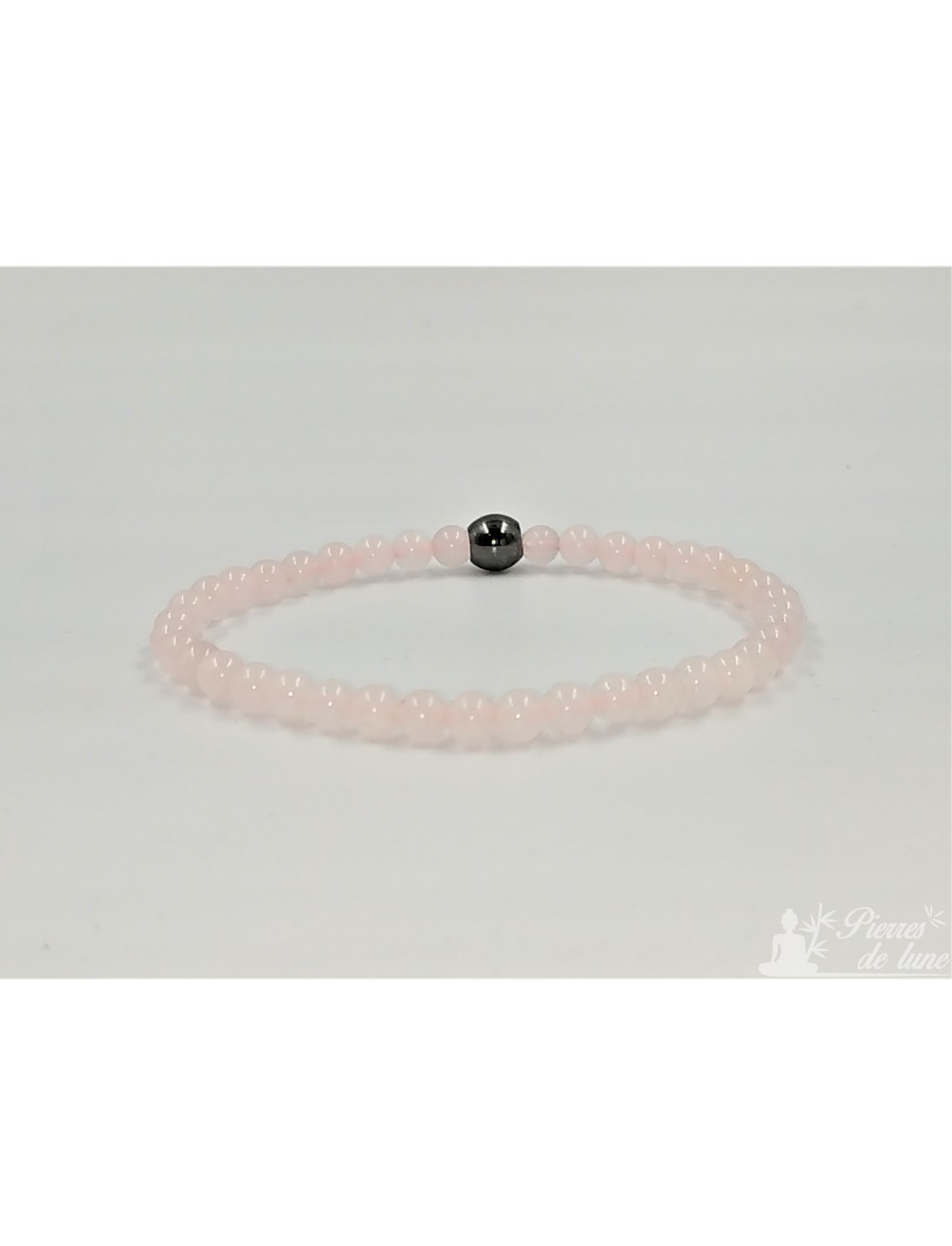 Création bracelet en pierre 4 mm Quartz rose